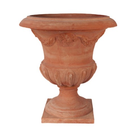 Festooned Chalice Vase in Terracotta